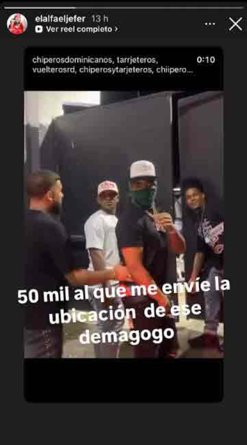 Historia publicada en instagram (elAlfa)